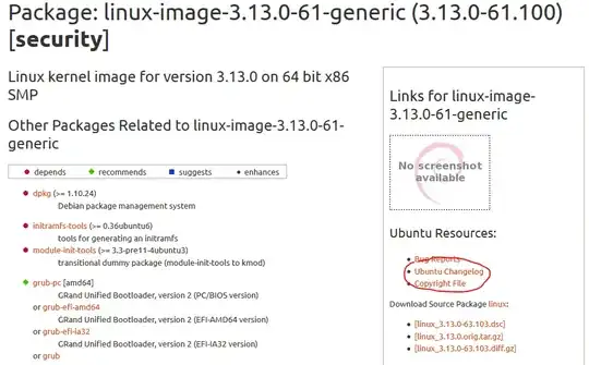 image showing where to find the link for the changelog on packages.ubuntu.com