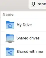 Screenshot showing Shared drives