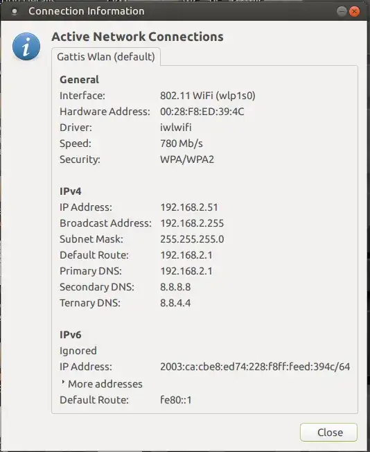 Networ Manager screenshot