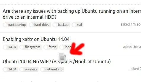 File artifact from drag and drop