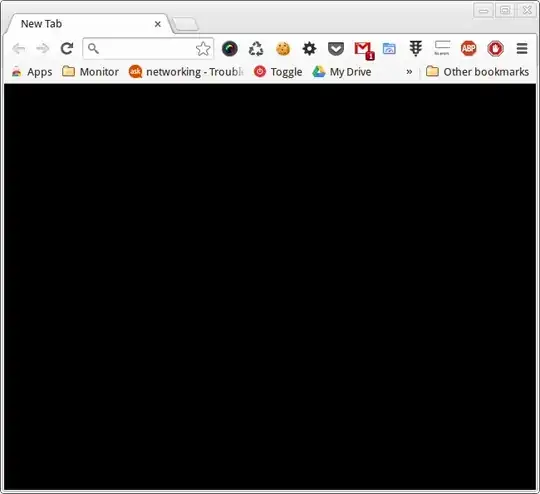 Google Chrome window with black region