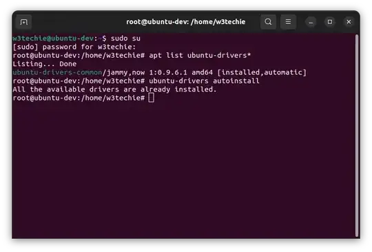 Ubuntu drivers autoinstall