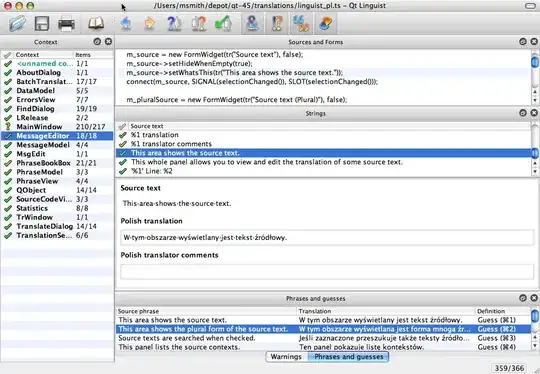 Qt Linguist being used to translate an application into Polish