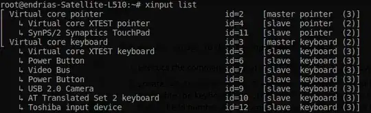 xinput output