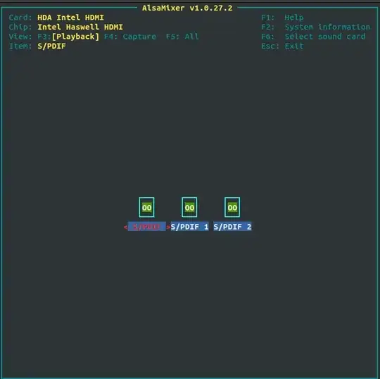 AlsaMixer screenshot