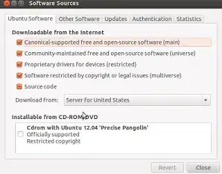 Package Sources download options