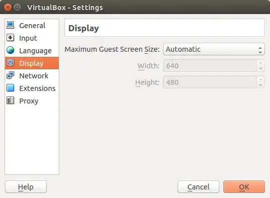 VirtualBox - Settings