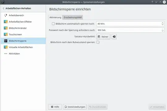 disable kde screen lock