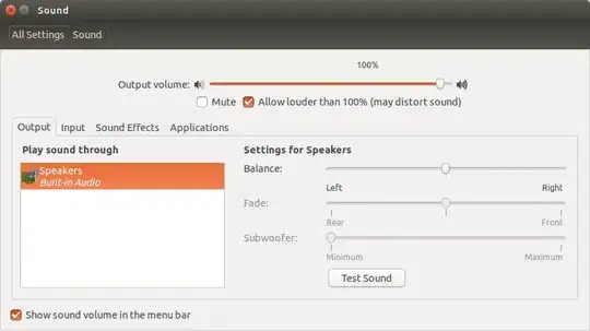 Audio setting screenshot