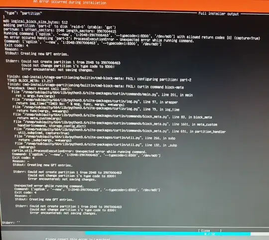 Error log extract - part 3
