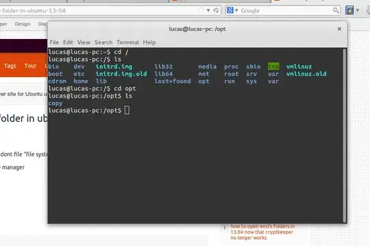 Terminal screenshot of the commands