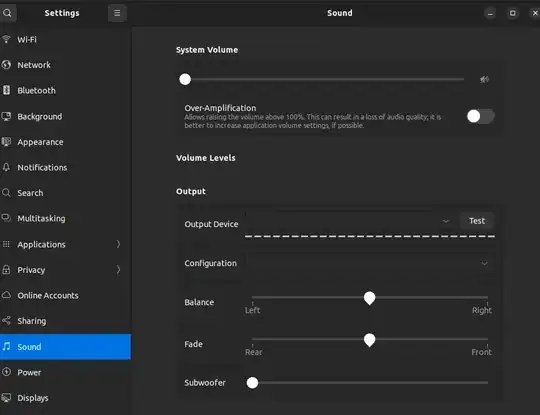 Image of No output devices detected
