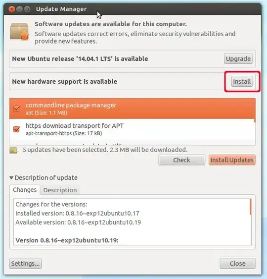 Click on the new hardware support