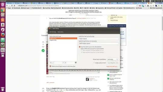 the window that appears