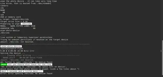 Wipe the whole device output