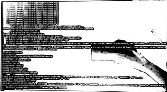Messages while attempting to boot