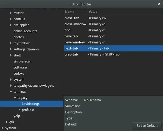 Screenshot of dconf Editor