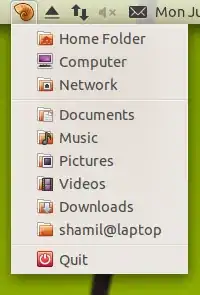 Places Indicator screenshot