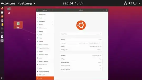 My desktop after upgrade and reboot