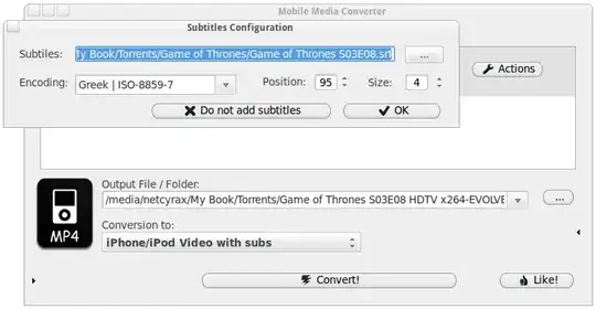 Mobile Media Converter subtitles window