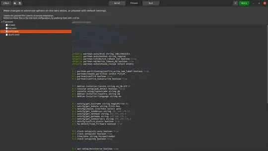 Adding and customising preseeding file.