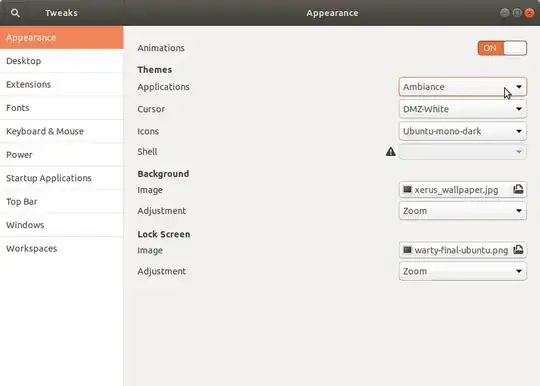 Tweaks → Appearance → Themes