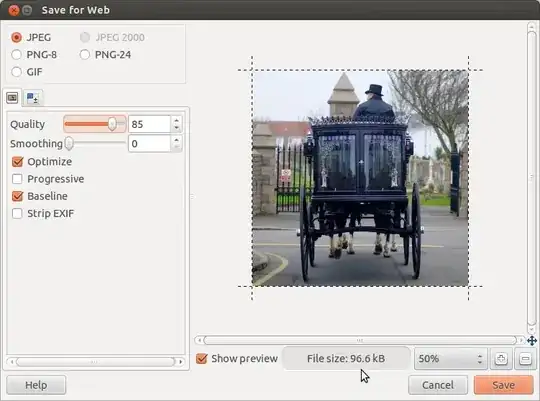 save for web quality tab
