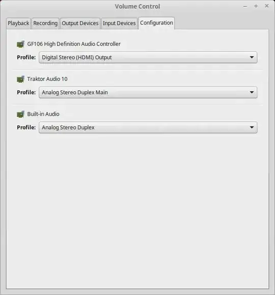 pavucontrol Configuration