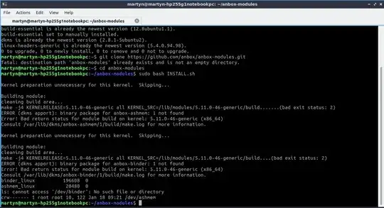 Error when trying to start anbox