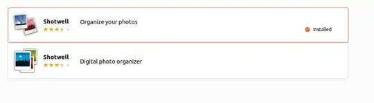 Screenshot showing Shotwell twice in the Software Store
