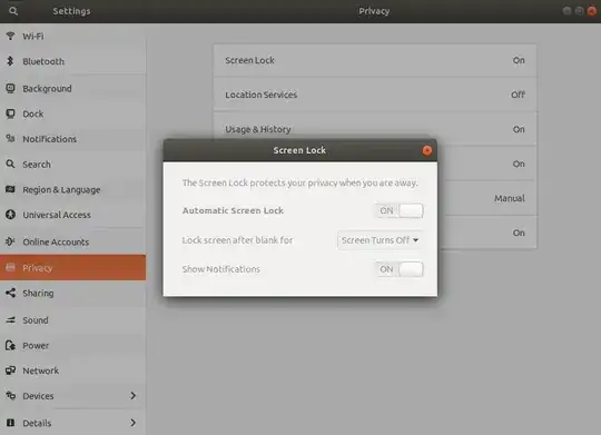 Screen Lock Grey out