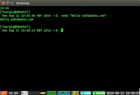 Screenshot of my byobu terminal