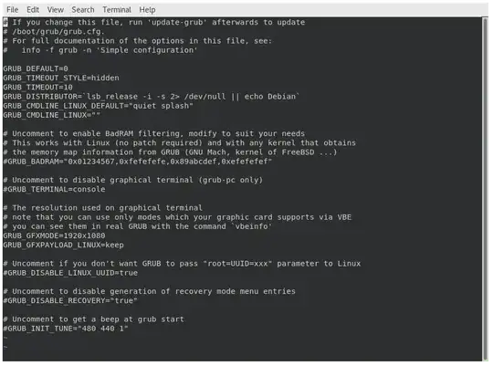 My grub file config is as follows: