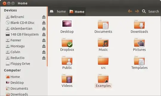 Nautilus window for home folder