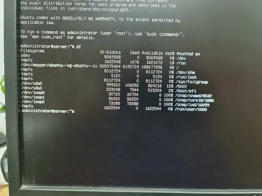 added df command screenshot