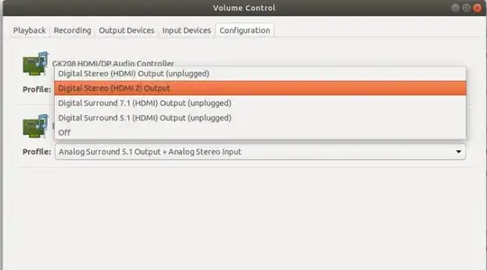 settings for HDMI controller