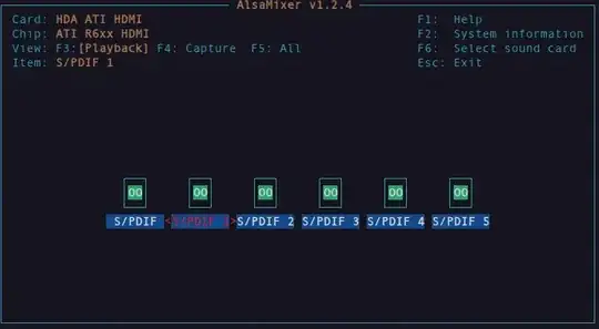 alsamixer screenshot