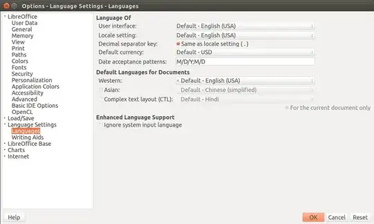 Languages options