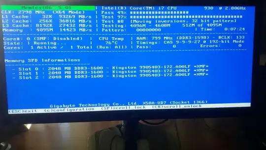 I also ran memtest, all RAM appears but the total memory is shown as 4095
