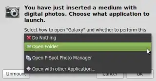 Open phone in Nautilus