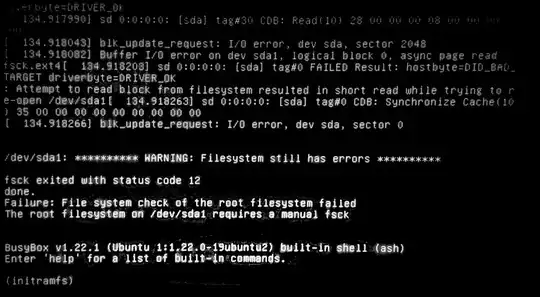 fsck reports that filesystem still has errors - manual fsck required