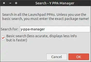 Enter the package name you want to search for. enter image description here