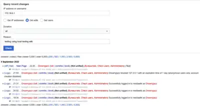 Example Get edits check