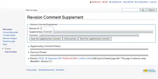 show preview of a supplementary comment and a summary.