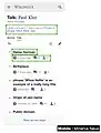  An annotated mockup showing the proposed design for the mobile wikitext talk pages landing page view.