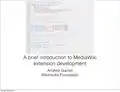A brief introduction to MediaWiki extension development Andrew Garrett @ Wikimania 2011-08-04 watch video