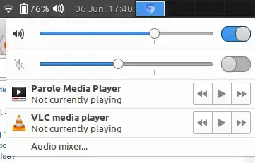 Xfce mixer notifier applet