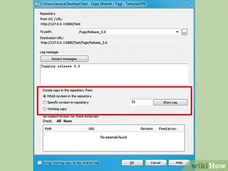 Image titled Create a Tag and Perform a Revert in TortoiseSVN Step 4