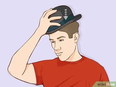 Image titled Wear a Hat with Medium Hair Guys Step 12