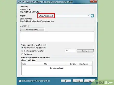 Image titled Create a Tag and Perform a Revert in TortoiseSVN Step 2